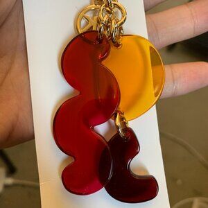 Michael Kors Red and Gold Keychain